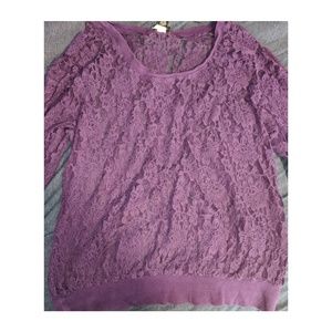 Torrid long sleeve lace top